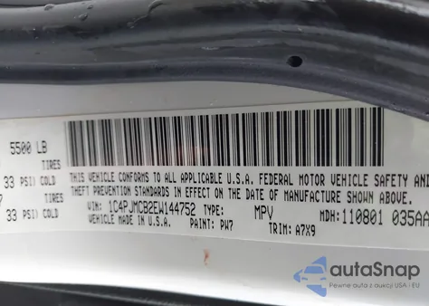 2014 Jeep Cherokee Latitude из США, поврежденный, VIN 1C4PJMCB2EW144752